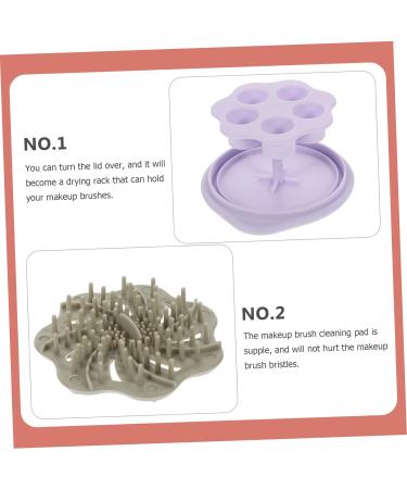 Healeved 2 Sets Makeup Brush Cleaning Bowl Makeup Brush Washing Too Silicone Brush Cleaning Pad Cleansing Brush Makeup Brush Cleaning Pad Brush Cleaner Kit Scrubber Self Made 8.5X8X6.8CMx2pcs Violetx2pcs - Buy Online on GoSupps.com