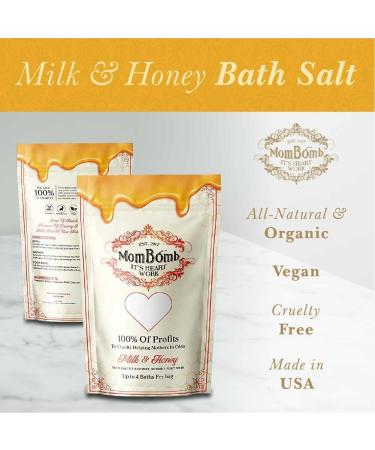 Mom Bomb Milk & Honey Bath Salt for Shower Scrub & Foot Soak - Relaxing Soak for Ultimate Pampering - Buy Online on GoSupps.com
