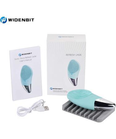 Refresh Jade Sonic Facial Cleansing Brush - 3 Modes, Waterproof, USB Rechargeable, Gentle Exfoliation, Deep Cleansing, Massaging - Green - Buy Online on GoSupps.com