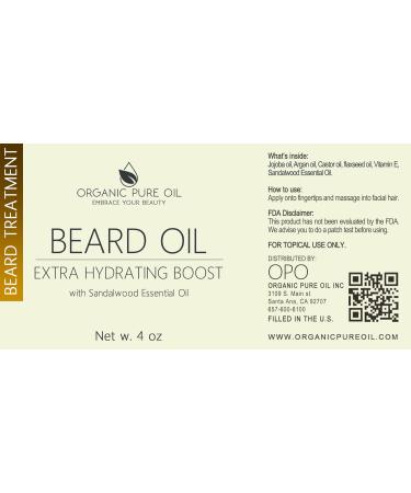 Buy OPO Organic Beard Oil for Men - 4 oz Sandalwood Non-GMO Vegan Facial Hair Conditioner for Fast Growing Beard Mustache Eyelash & Eyebrows - International Shipping - Buy Online on GoSupps.com