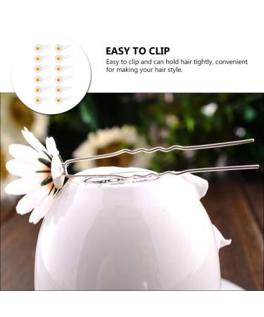 FRCOLOR Daisy Hair Clips 12Pcs - Bridal Floral Bobby Pins for Wedding Beach Party - Buy Online on GoSupps.com