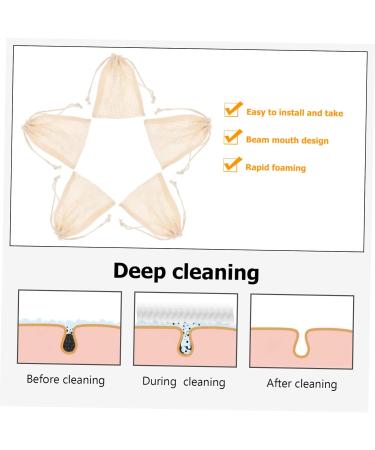 VINTORKY 5pcs Soap Storage Bag Mesh Soap Saver Soap Mesh Bag Soap Bag Soap Foaming Bag Scrubbing Cotton Linen - Buy Online on GoSupps.com