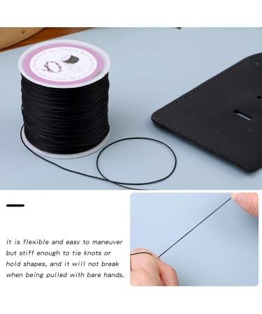116 Yards Black Waxed Polyester Cord Thread for Jewelry Making - 0.5mm Bracelet String - Buy Online on GoSupps.com