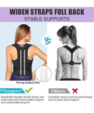 Posture Corrector for Women and Men - Back Brace for Lumbar Support and Pain Relief - Improve Posture and Shoulder Support - Large Size - Buy Online on GoSupps.com