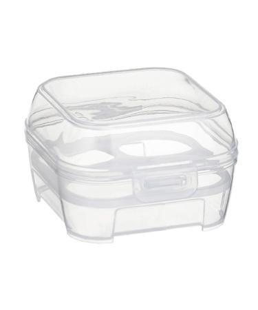 SZYDD Transparent 4 Grids Travel Beauty Powder Puff Storage Box Makeup Drying for