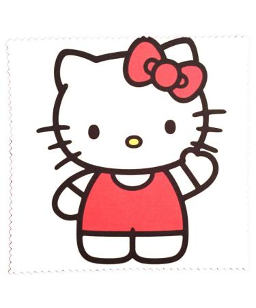 Microfibre cloth for cleaning glasses - motif Kitty waving - glasses cleaning cloth NEW