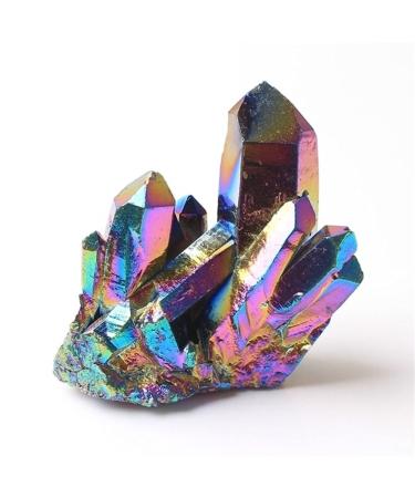 Crystal Hole Natural Quartz Crystal Colorful Cluster Electroplate Colour Cluster Point Specimen Home Decor Crystal Hole