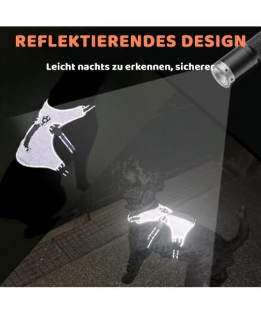 Buy Belpro Multi-Purpose No-Pull Reflective Dog Harness for Large Dogs - Adjustable Vest with Durable Handle & Dog Dishes (Orange L) - Buy Online on GoSupps.com