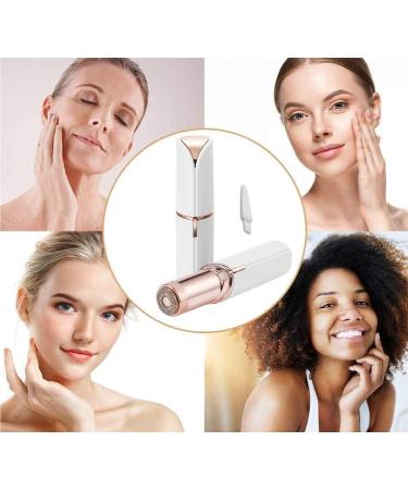 Alfaview Facial Hair Remover for Women Portable Painless Epilator Removal with Built-in LED Light Women Bikini Area Peach Fuzz Chin Upper Lip & Arms (Battery Powered) White White-Battery Powered - Buy Online on GoSupps.com