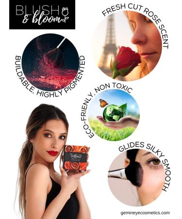 GEM.IN.EYE Cosmetics Blush & Bloom LOVE EDITION FEISTY 3D Silk Rose Blush on Powder - Buy Online on GoSupps.com