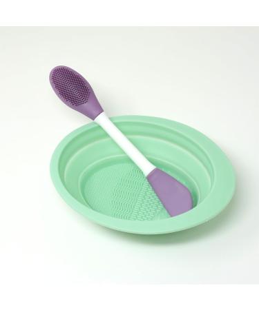 Yueton 2PCS Makeup Brush Cleaning Bowl Set - Silicone Facial Mask & Cleaning Pad Tools for Effortless Beauty Routine - Buy Online on GoSupps.com