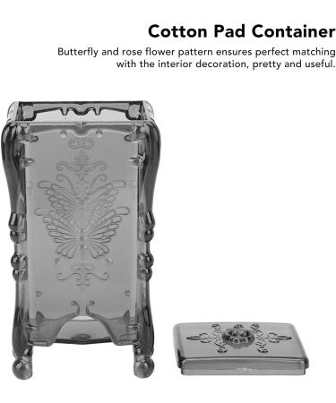 Makeup Cotton Box Large Capacity Pretty Design ABS Cotton Pad Holder for Bedroom Transparent Grey - Buy Online on GoSupps.com