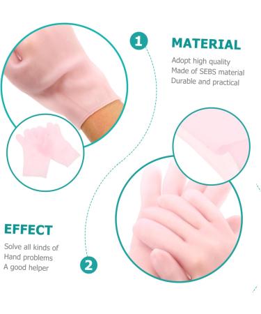 HAPINARY 1 Pair Moisturizing Gloves Sleeping Gloves Dry Nourishing Gloves Anti-Wrinkle Gloves Hand Softening Gloves White Cotton Gloves Fingerless Gloves Gel Facial Mask Dryness Sebs Pink - Buy Online on GoSupps.com