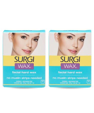 Surgi Microwave Facial Hard Hair Removal Wax 1 Oz 2 Pack