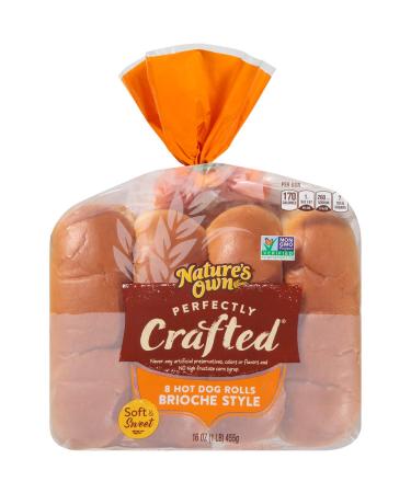 Nature's Own Perfectly Crafted Brioche Style Hot Dog Buns, 16 Oz