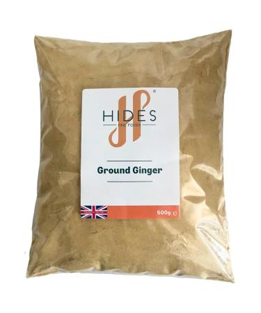 Hides Fine Foods - Ground Ginger 500g - GMO Free - Suitable for Vegetarians - Spice Staple - Asian Cuisine - Cantonese Cooking - Desserts - Puddings - Christmas