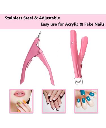 iZhuoKe Pink Nail Clipper for Acrylic & Gel Nails - Professional Manicure Tool - Buy Online on GoSupps.com