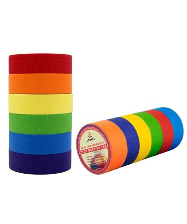 Feeke Colored Masking Tape  Colored Painters Tape for Arts & Crafts  Labeling or Coding - Art Supplies for Kids - 6 Different Color Rolls - Masking Tape 1 Inch x 13 Yards (2.4cm X 12m) Color6 - Buy Online on GoSupps.com