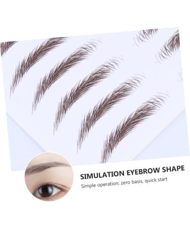 4pcs Eyebrow Stickers Waterproof Makeup Peel off Brow 6d Hair-like Eyebrows Stickers Transport Tool 21x15cm Brown - Buy Online on GoSupps.com