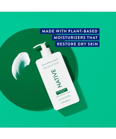 Native Body Lotion - Plant-Based Moisturizers for Men & Women | Eucalyptus & Mint | Restores Dry Skin | 16.5 fl oz - Buy Online on GoSupps.com
