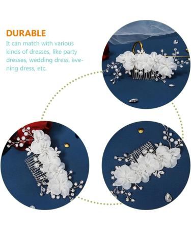 SKISUNO Flower Side Hair Comb Hair Jewels for Women Headwear for Women Rhinestone Hair Comb Bridal Headdress Wedding Hair Comb Wedding Headpiece Tiara Rhinestones Accessories Girl Bride - Buy Online on GoSupps.com
