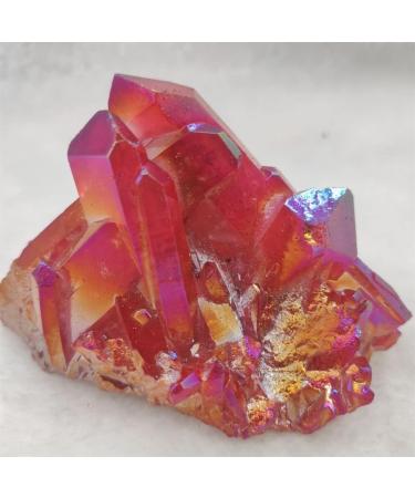 Natural Crystal Rough Natural Quartz Crystal 1pcs Natural Crystal Quartz Cluster Colourful Specimen Electroplating Coated Stone Home Decoration Craft Home Office Decor (Size : 150-200g) - Buy Online on GoSupps.com