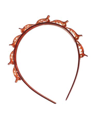 Bangs Hairstyle Hairpin - Fashion Twist And Clip Headband | Professional Toothed Headband Braid Tool For Effortless Styling And Secure Hold For Women Girls Red