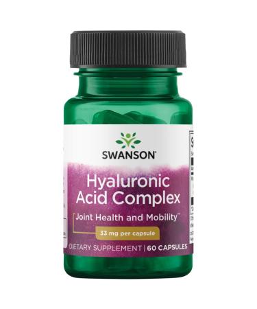 Swanson Hyal-Joint Hyaluronic Acid Complex 33 Milligrams 60 Capsules