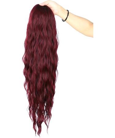 Luovce Synthetic Ponytail Extension Long Wavy Drawstring Ponytail Hair Extension 26 inches #99j Colour - Buy Online on GoSupps.com
