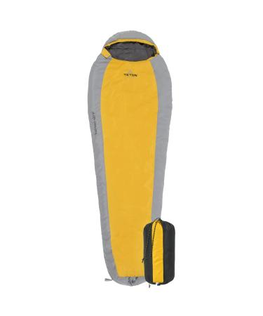 TETON Sports TrailHead Sleeping Bag for Adults Lightweight Camping, Hiking Orange/Gray Regular - 87" x 32" x 22"