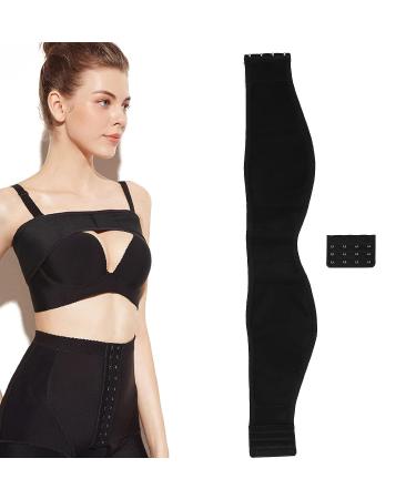 Adjustable Post Surgery Breast Band XXL - Stabilizer & Support Wrap for Breast Augmentation | Prevent Hunchback & Speed Up Postoperative Repair | Breathable & Light - Black - Buy Online on GoSupps.com