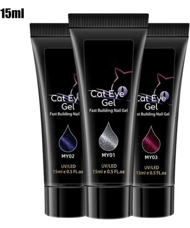 Nail extension gel 3 glitter colors strengthening - Acrylic gel - For manicures - For women and girls - Buy Online on GoSupps.com