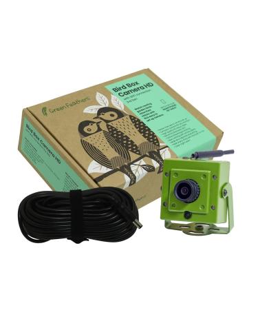 Green Feathers HD 1080p WiFi Wildlife Camera & 10m Power Cable - Garden Wildlife Camera & Habitat Kit Perfect For Viewing Birds and Other Animals At Home On Your Phone Tablet And TV Educational 1080p Wi-Fi Camera & 10m Power Cable