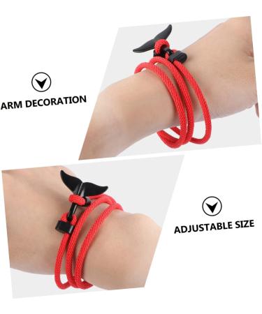 ABOOFAN 2 Pcs Whale Tail Bracelet Nautical Braided Bracelet Nautical Rope Bracelets Marine Bracelets Simple Style Bangle Summer Anklets Durable Armlet Lovers Anchor Silica Gel Decorations - Buy Online on GoSupps.com