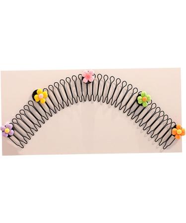 5pcs Hair Clips Stretchable Invisible Hair Clips 7.5" Wide Hair Holder U Shape Hair Finishing Fixer Comb Sets Extended Hair Combs Flower Beauty Supplies - Buy Online on GoSupps.com