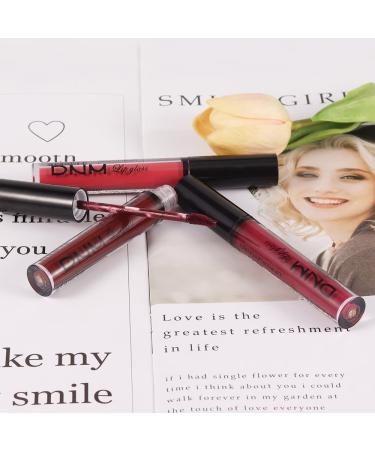 3Pcs Dark Red Purple Matte Liquid Lipstick Set - Long Lasting 24hr Smudge Proof Waterproof Lip Gloss Gift Set for Women (Set06) - Buy Online on GoSupps.com