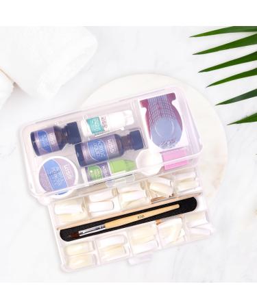 Buy KISS Complete Salon Acrylic Fake Nails Kit - Manicure Essentials with Liquid Primer Powder & Glue - Long Bubble Free Nails for Perfect Nail Art - Buy Online on GoSupps.com
