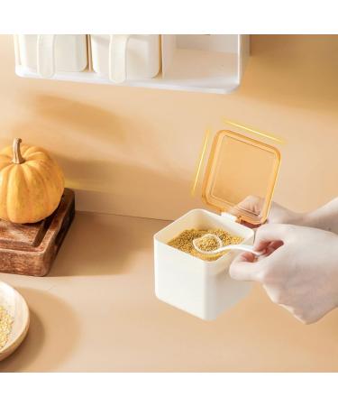 WALFREW Spice Jars Plastic Rotating Seasoning Box Wall Mounted Rack Suitable for Kitchen Restaurant (Grey White 3 Layers)(Grey) - Buy Online on GoSupps.com