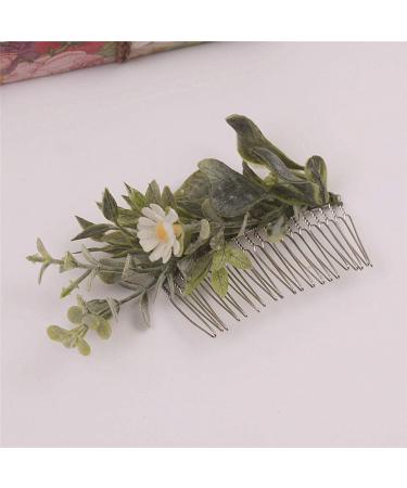 DDazzling Green Leaves Hair Comb Eucalyptus Hair Comb Flower Hair Piece Bridal - beige - One Size - Buy Online on GoSupps.com