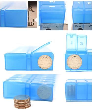 AM PM 31-Day Pill Planner - Large Monthly Organizer for Medications BPA Free Clear & Blue Compartments - Buy Online on GoSupps.com