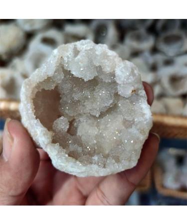 Natural Crystal Natural Agate Geode Raw Stone Crystal Hole Specimen Contains Clean Crystal Clusters Beautiful Stones ningxiao 1PC - Buy Online on GoSupps.com