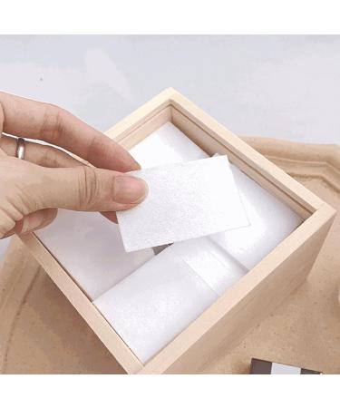 Lurrose Cotton Storage Box for Nail Wiping - Clear Container with Lid for Cotton Pads & Nail Polish Remover - Perfect Cosmetics Organizer - Buy Online on GoSupps.com