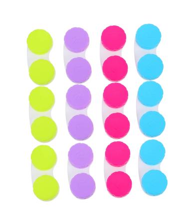 Abaodam 90 PCS Contact Lens Case Mirror Foil Plastic Travel Bulk Toy Box