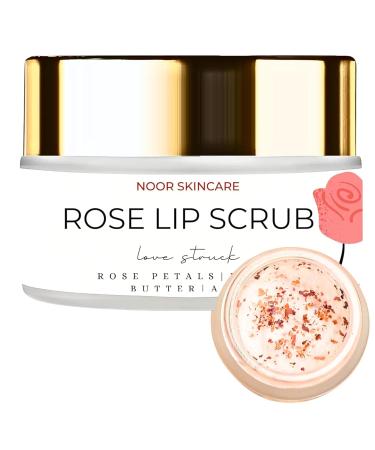 Noor_Skincare Rose Lip Scrub for Dark Lips Remover Lip Bright Smoky Lips Removal Lip Exfoliator for Dark Lips Women/Men