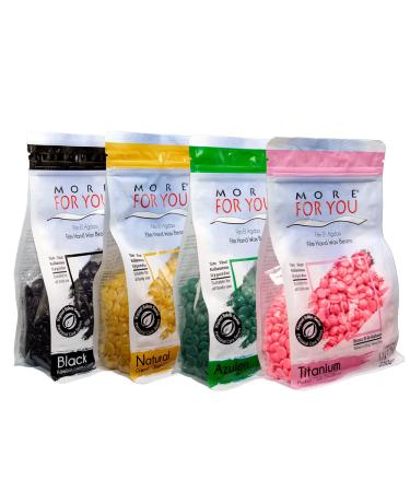 More For You Film Hand Wax Beans Azulene (Green) 250g - Hot Wax for Hair Removal | Sir Agda Depilatory Wax - Buy Online on GoSupps.com