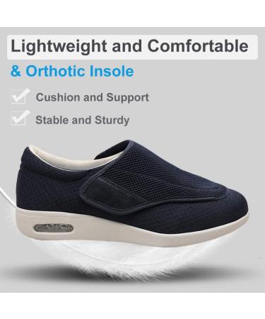 Adjustable Diabetic Shoes for Women | Pain Relief Slip-On Slippers | Orthopedic with Memory Foam Insoles | Lightweight for Seniors | Wide Width Navy 8.5 - Buy Online on GoSupps.com