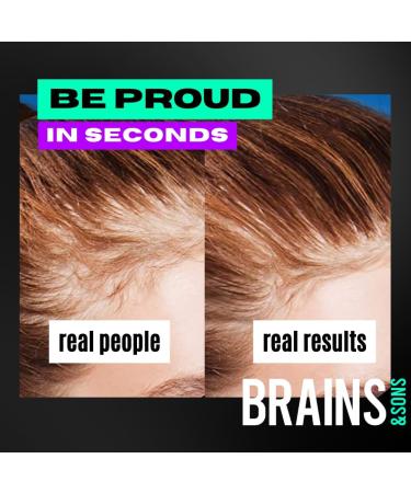 Brains & Son Hair Fiber - Premium Hair Thickener for Instant Coverage of Balding Areas and Thinning Hair | Dark Brown Keratin Fibers | 25g - Buy Online on GoSupps.com