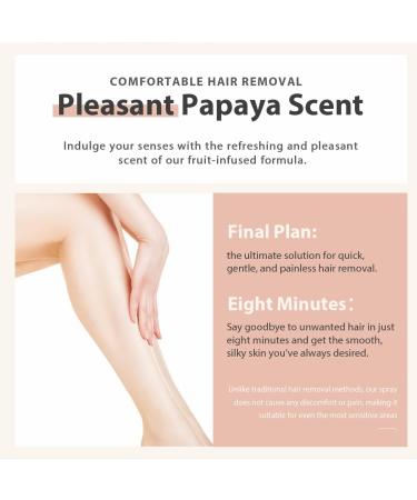 100ml Hair Removal Spray for Women & Men - Gentle Depilatory Cream for Face Private Parts & Legs with Papaya Hair Growth Inhibitor - Buy Online on GoSupps.com