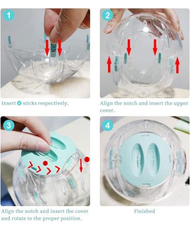 WishLotus Hamster Ball 14cm Running Hamster Wheel Small Pet Plastic Cute Exercise Ball Golden Silk Shih Tzu Bear Jogging Wheel Toy Relieves Boredom and Increases Activity (Blue) - Buy Online on GoSupps.com