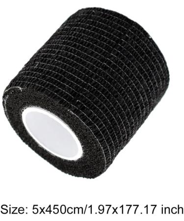 Self Adherent Wrap - Self Adhesive Bandage Tape Waterproof & Elastic 5x450cm Breathable Athletic Support (Black - Buy Online on GoSupps.com